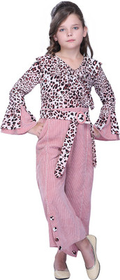 Cutecumber Animal Print Girls Jumpsuit
