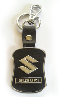ZYZTA Suzuki Car Metal & Leather Suzuki Logo Key Chain