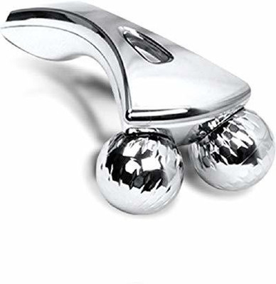 JOFIX 3D Y Shape Aluminium Big Roller Micro Current Skin Face Massager 3D Y Shape Aluminium Big Roller Micro Current Skin Face Massager Massager(Silver)