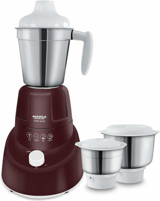 MAHARAJA WHITELINE MIXER GRIENDER turbo twister MX-208 750 Mixer Grinder (3 Jars, BURGANDY, white)