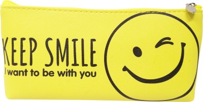 Parteet Pencil Pouch Pencil Pouch Art Polyester Pencil Box(Set of 1, Yellow)