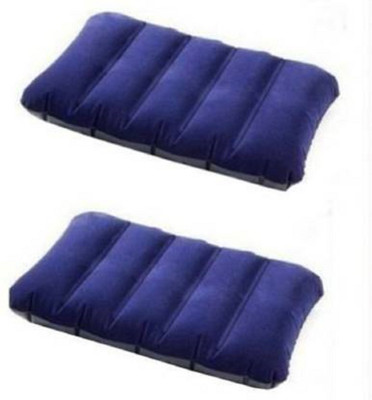 UNIQUESTOREE Air Solid Travel Pillow Pack of 2(Blue)