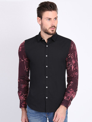 LA LOFT Men Printed Casual Black Shirt