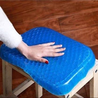 ND BROTHERS Egg Sitting Cool Gel Flex Cushion Seat Sitter Flex Pillow Back Support Back / Lumbar Support(Blue)