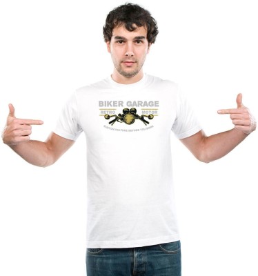 UDNAG Typography Men Round Neck White T-Shirt