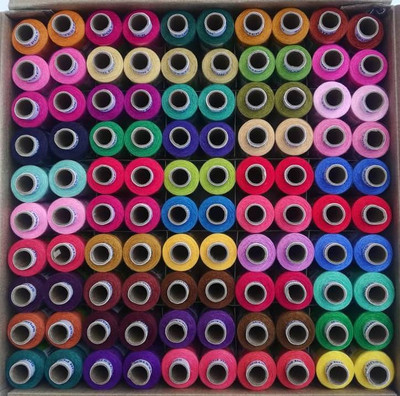 jay shubham threads 300 meters (50 shades each 2 in no) Set-1 Thread(300 m Pack of100)