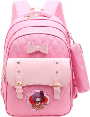 Tinytot School Backpack School Bag Waterproof School Bag(Pink, 25 L)