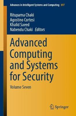 Advanced Computing and Systems for Security(English, Paperback, unknown)