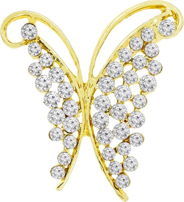 ZIVOM rose floral flower butterfly Brooch(Gold)