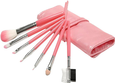 Redoak Portable Seven Makeup Brushes Case - Pink(Pack of 7)