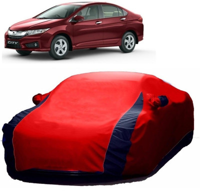 MoTRoX Car Cover For Honda City i-Vtec (With Mirror Pockets)(Blue, Red)