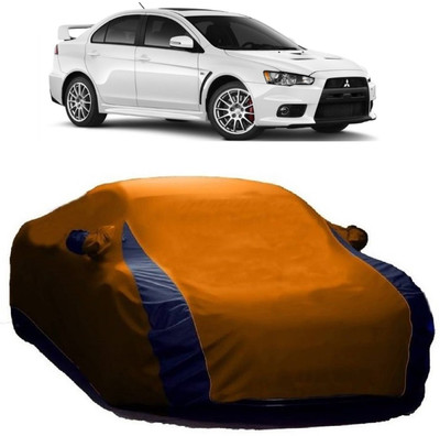 MoTRoX Car Cover For Mitsubishi Lancer (With Mirror Pockets)(Blue, Orange)