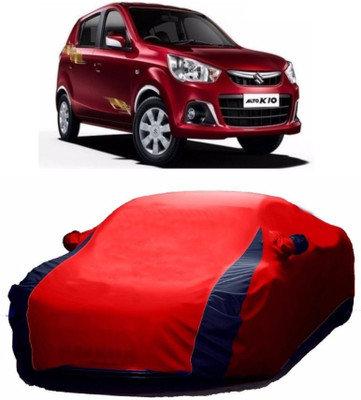 MoTRoX Car Cover For Maruti Suzuki Alto K10 (With Mirror Pockets)(Blue, Red)