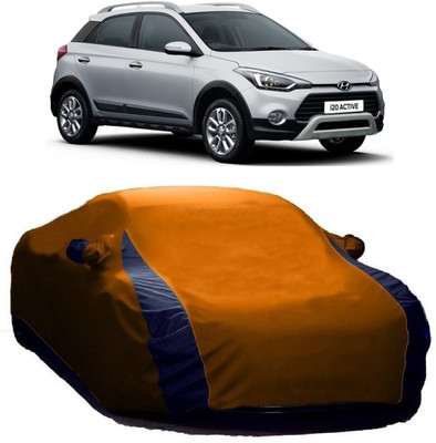 AutoKick Car Cover For Hyundai i20 Active (With Mirror Pockets)(Multicolor)