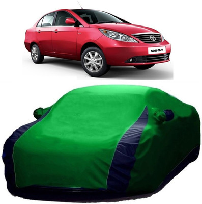 AutoKick Car Cover For Tata Manza (With Mirror Pockets)(Multicolor)