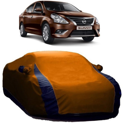 AutoKick Car Cover For Nissan Sunny (With Mirror Pockets)(Multicolor)