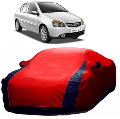 AutoKick Car Cover For Tata Indigo eCS (With Mirror Pockets)(Red, Blue)