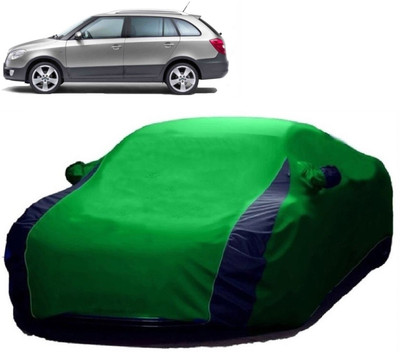 MoTRoX Car Cover For Skoda Fabia Scout (With Mirror Pockets)(Blue, Green)