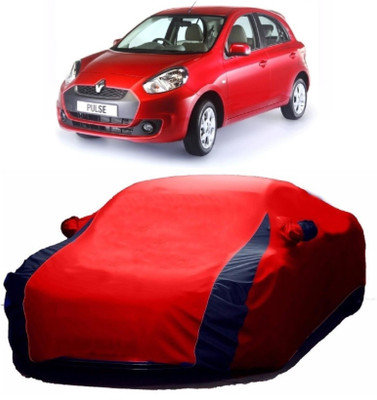 MoTRoX Car Cover For Renault Pulse (With Mirror Pockets)(Blue, Red)