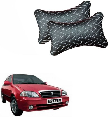 AdroitZ Black Leatherite Car Pillow Cushion for Maruti Suzuki(Rectangular, Pack of 2)