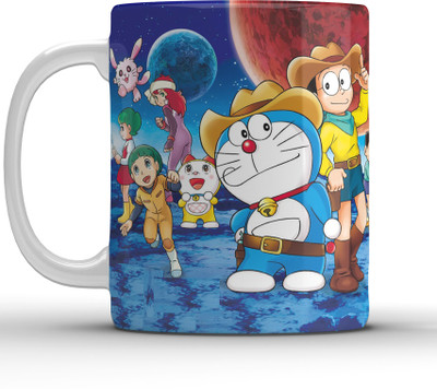 Shieldsmore Ceramic Cartoon Printed Milk & Coffee Ceramic Coffee Mug(325 ml)