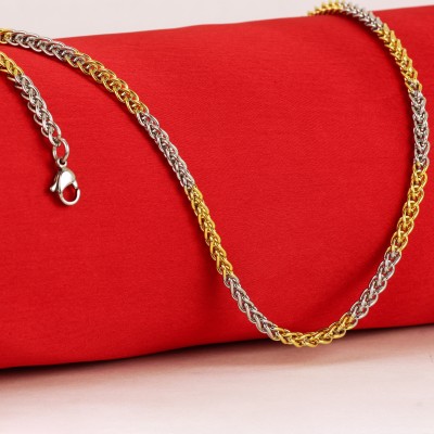 Fashion Frill Silver Plated Stainless Steel Chain