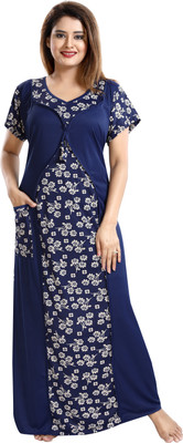 Babesa Women Nighty(Multicolor)