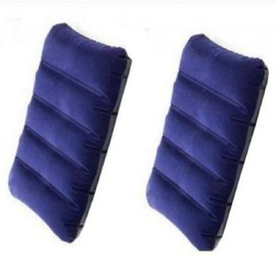 UNIQUESTOREE Air Solid Travel Pillow Pack of 2(Blue)