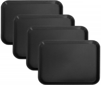 swift international 4 PLASTIC SERVING TRAY Tray Serving Set(Pack of 4)