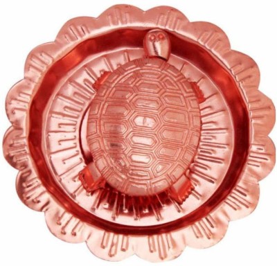 Bansiwal Feng Shui Copper Tortoise,Turtle Plate Yantra Vastu Feng Sui Decorative Showpiece  -  2 cm(Brass, Copper)