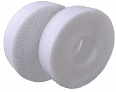 YUVI CREATIONS Colour White 25 Mts * 20 Mm Width Sew-on Velcro(White)