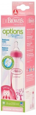 Dr Brown NATURAL FLOW OPTIONS NARROW 250 ML - 250 ml(Pink)