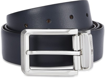 TOMMY HILFIGER Men Casual Brown, Blue Genuine Leather Reversible Belt