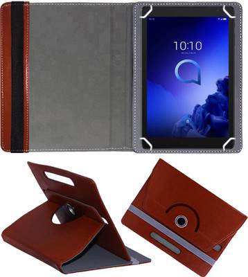 Fastway Flip Cover for Alcatel 3T 10 inch(Brown, Cases with Holder, Pack of: 1)
