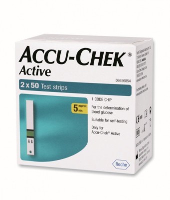 ACCU-CHEK active 100 glucometer strips 100 Glucometer Strips