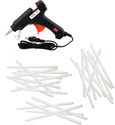 FADMAN 20W BLACK MINI HOT MELT GLUE GUN WITH 25 HOT MELT GLUE STICKS Standard Temperature Corded Glue Gun(7 mm)