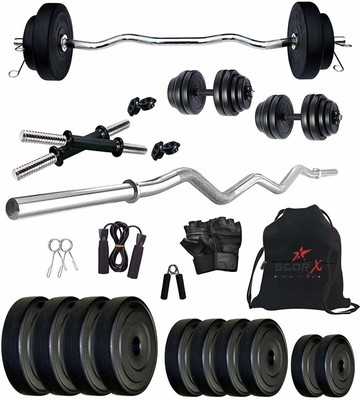 STARX 20 kg 20 Kg Home Gym Combo with Rods, Dumbbells and Accessories Home Gym Combo