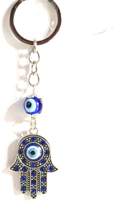 ONRR Collections Evil-Eye Silver Hamsa Hand feng-shui keychain keyring Key Chain