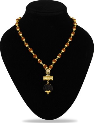 Thrillz Trendy And Stylish Rudraksha Chain with Religious pendent Neck Chain Metal Chain Set