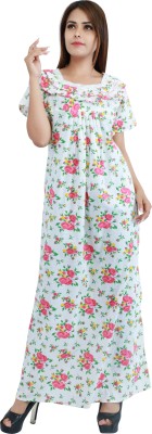 Dymano Women Nighty(Multicolor)