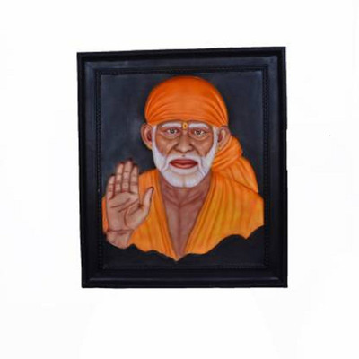 S A Gifts 3D Sai Baba Photo Frame Religious Frame