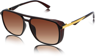 fashion sunglasses Over-sized Sunglasses(Brown)