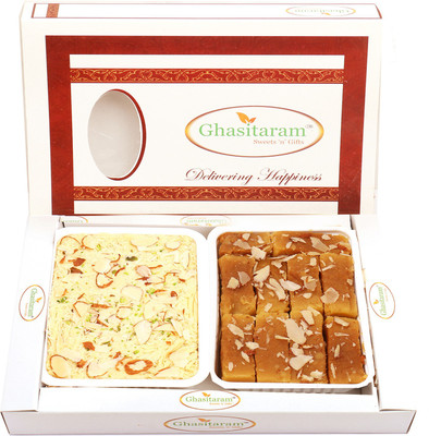 Ghasitaram Gifts Mithai-Mysore Pak and Soan Papdi Hamper Box(2 x 200 g)