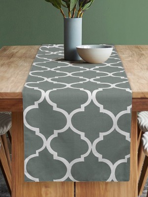 Dekor World Grey 33 cm Table Runner(Cotton)