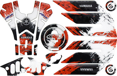 S.R Grafix Red & white R15 V3 8 in 1 Bike Tank Pad