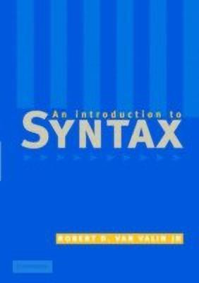 An Introduction to Syntax(English, Paperback, Valin, Jr Robert D. van)