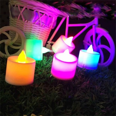 MK Life LED Tea Light Candle | LED Diya | Multicolor Diya Candle(Multicolor, Pack of 6)