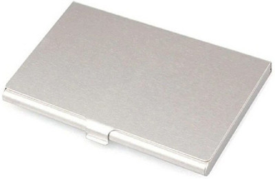 OFIXO Classic and Sturdy Debit ID 10 Card Holder (Set of 1, Silver) 10 Card Holder(Set of 1, Silver)