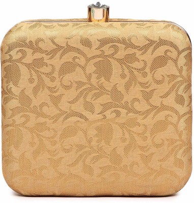 Worthyy Enterprises Casual, Party, Formal Gold  Clutch