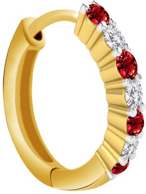 PeenZone Cubic Zirconia Gold-plated Plated Sterling Silver Nose Ring